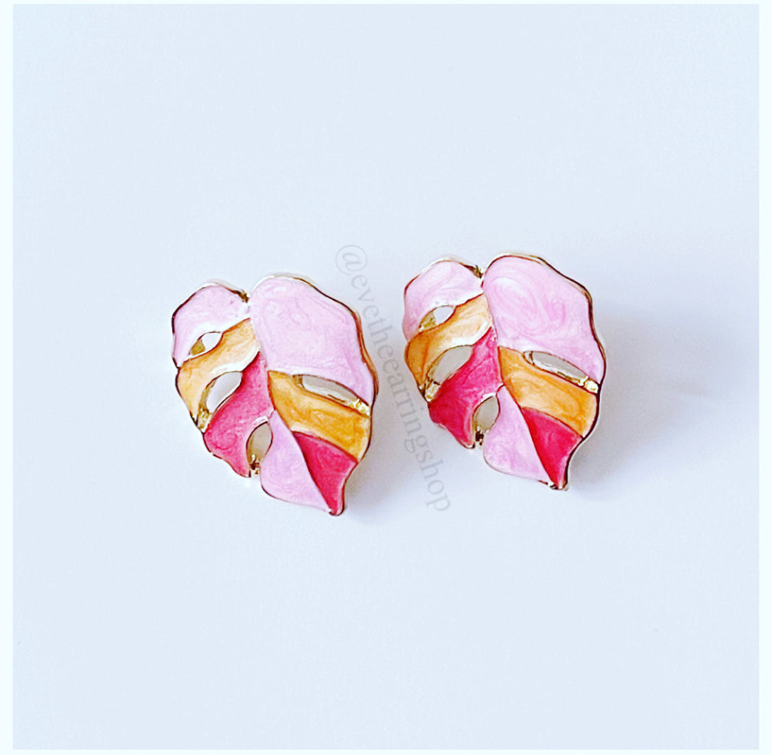 High Fashion Hallow Leaves Stud Earrings (Assorted Colours)