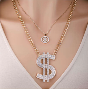 It's All About the Money Double Layered necklace.