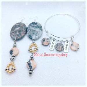 Grace & Love Earring and Bracelet Set (Handcrafted)