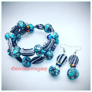 Anwesha Handcrafted Earrings & Bracelet Set