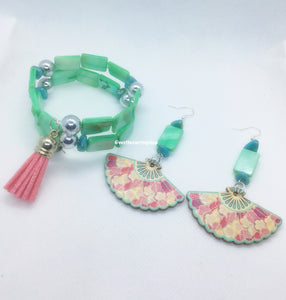 "CARA" Handmade Earring and Bracelet Set