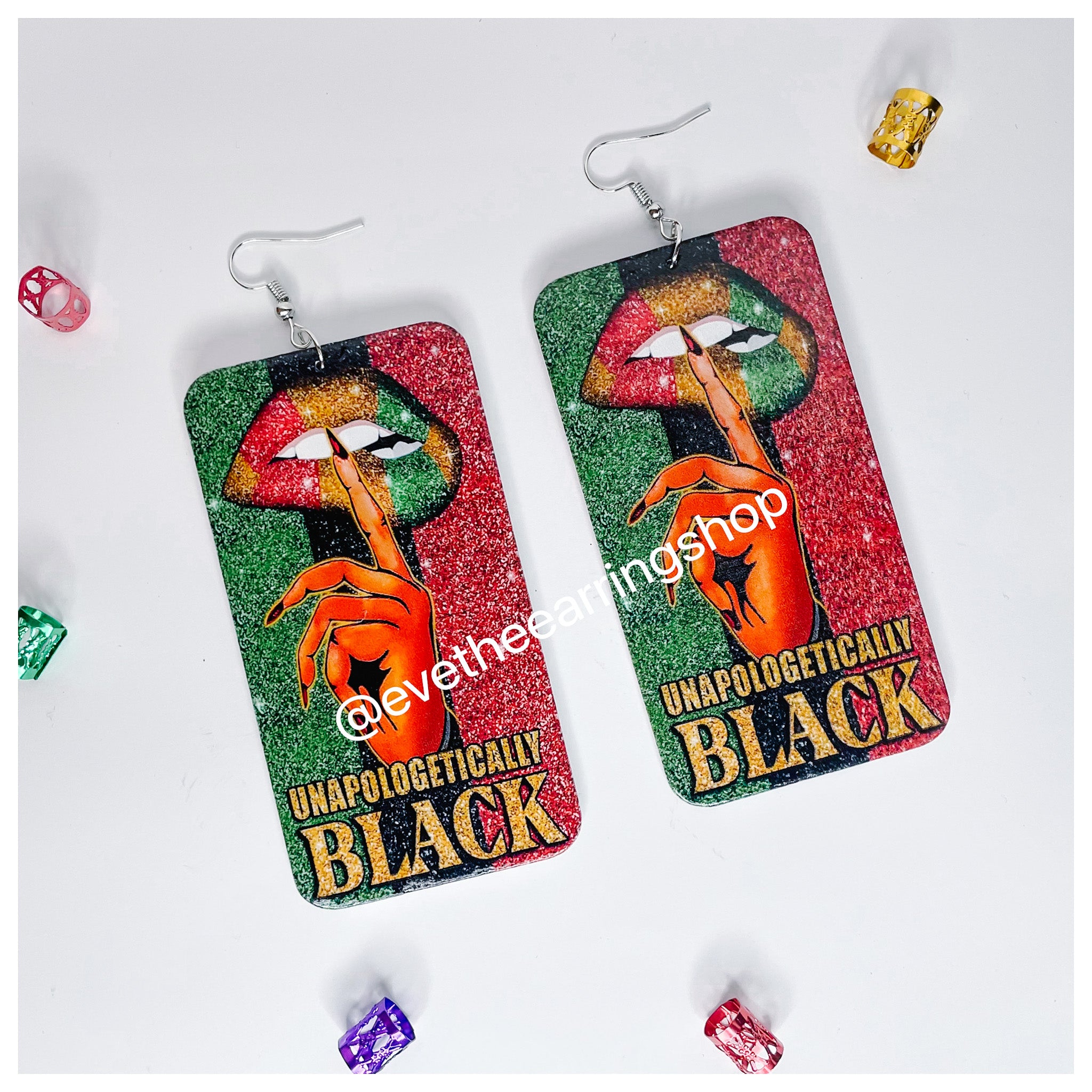 "Unapologetically Black" Wooden Earrings