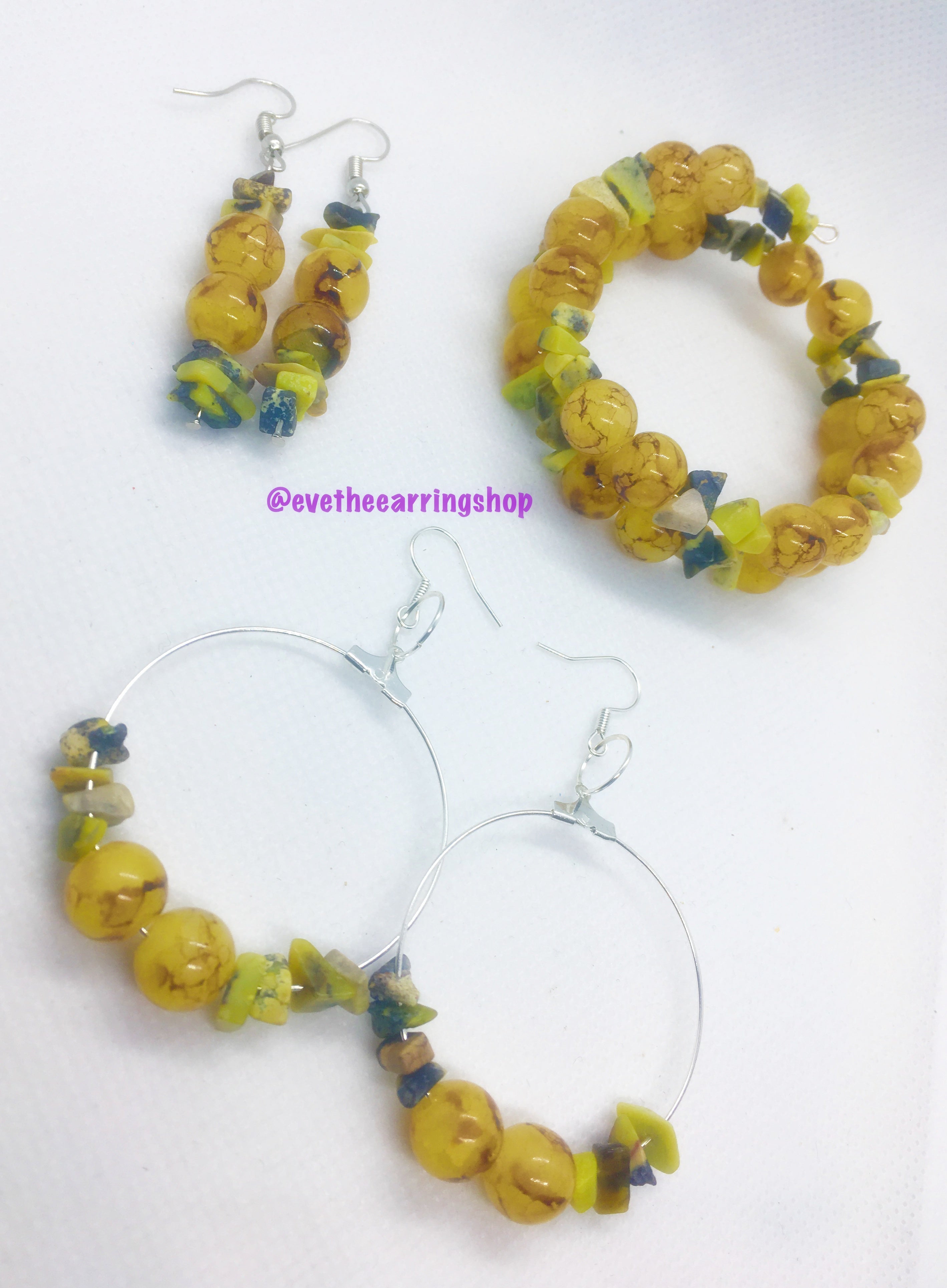 Earth Melody 3 Piece Fall Jewelry Set ( Featuring Aventurine Semi Precious Stone)