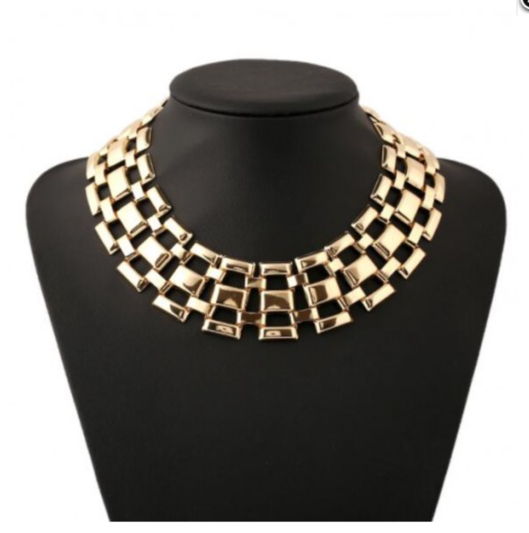 High Fashion Short Gold Necklace