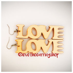 LOVE pic earrings evetheearringshop.com