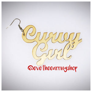 CURVY GIRL Wooden Earrings
