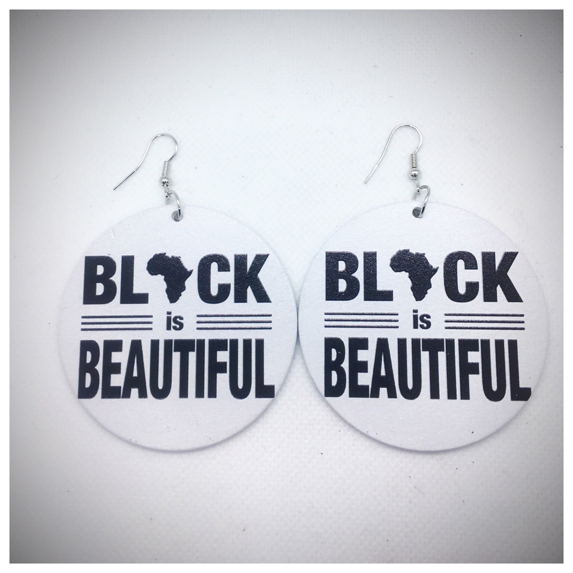 "Black is Beautiful" Wooden Earrings
