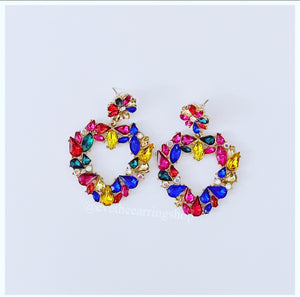 Multicolor Luxurious Heart Shaped dangles