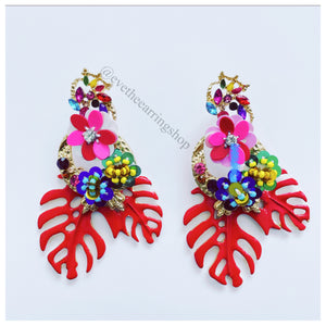 Island Fever bouquet Earrings (Various Colours)