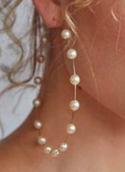 Boucles d'oreilles tendance créoles en perles